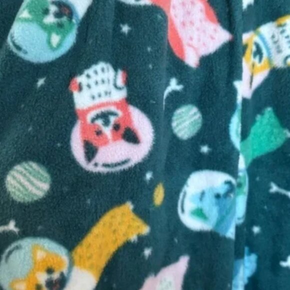 Cat and Jack Girl's XS 4 5 fleece pajama pants NWT Blue Green Purple Set of 2 - Picture 2 of 4